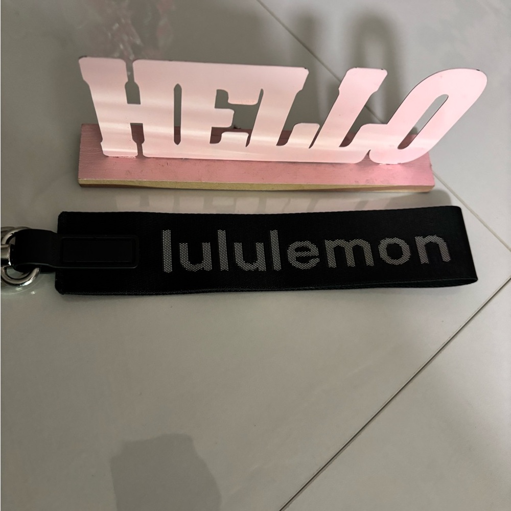 Lululemon Black Keychain